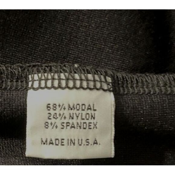 BRYN WALKER Modal‎ Knit Dress Women's Small Asymmetrical Hem Black Lagenlook USA - Picture 6 of 6